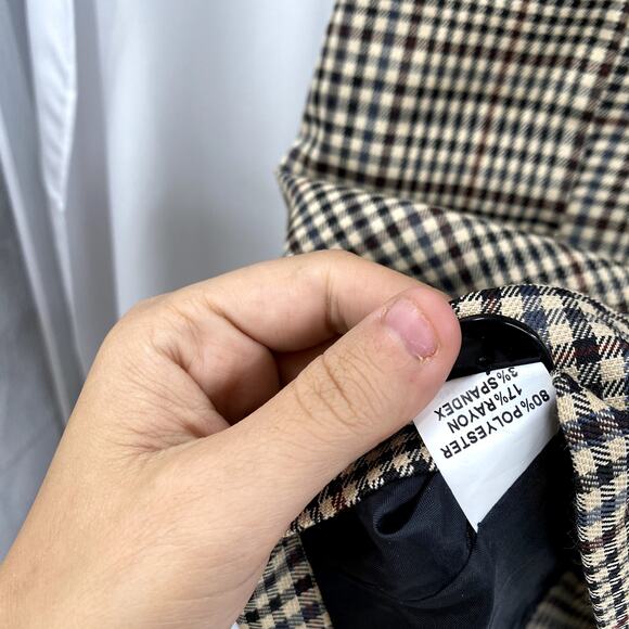 Princess polly Mrs Nancy plaid oversized blazer jacket - Picture 6 of 8